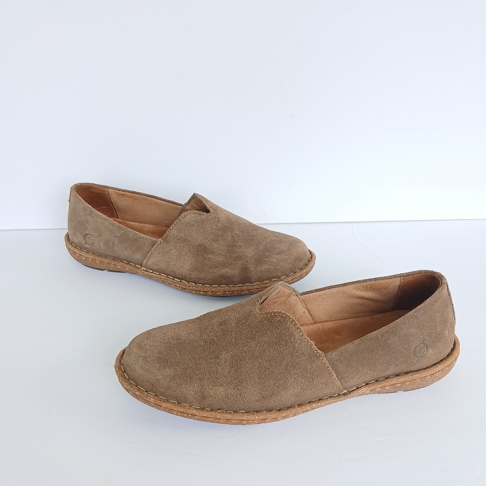 Born Naya Nubuck Leather Loafer Slip On Flat - Picture 2 of 7